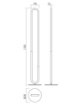 Immagine di Piantana Led Per Salotto Design Ovale Moderno Latium Ottone Smarter