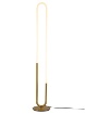 Immagine di Piantana Led Per Salotto Design Ovale Moderno Latium Ottone Smarter