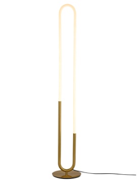 Immagine di Piantana Led Per Salotto Design Ovale Moderno Latium Ottone Smarter