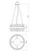 Immagine di Lampadario Contemporaneo Rotondo 60 cm Ottone Antico Con Canne Vetro Lido Smarter