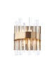 Immagine di Applique Stile Contemporaneo Ottone Antico Con Canne Vetro Lido Smarter