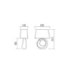 Immagine di Abatjour In Ceramica Argento 31 cm Con Paralume Bianco Lua Smarter