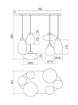 Immagine di Lampadario 6 Luci Vetri Fume Per Soggiorno Moderno Luke Smarter