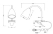 Immagine di Lampada Nera da Scrivania con Morsetto e Braccio Flessibile Wanda 1xGU10 Trio Lighting