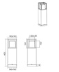 Immagine di Palo Basso Antracite per Esterno Led Dip Switch Witham IP54 Trio Lighting
