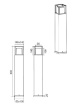 Immagine di Palo Alto da Giardino Antracite per Esterno Led Dip Switch Witham IP54 Trio Lighting