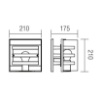 Immagine di Applique Da Esterno Curvo Nero Fume Marano E27 Smarter Lighting IP54