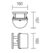 Immagine di Applique Da Esterno Piccola Curva Nero Fume Marano IP54 E27 Smarter