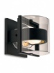 Immagine di Applique Da Esterno Piccola Curva Nero Fume Marano IP54 E27 Smarter
