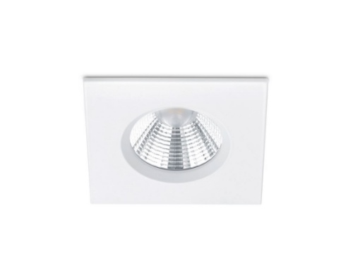 Immagine di Faretto Bianco Led da Incasso Quadrato 8x8 cm Zagros IP65 Trio Lighting