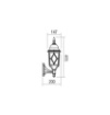 Immagine di Lanterna Da Esterno Applique Classica Bianco Oro Applique IP44 E27 Melton Smarter