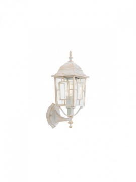 Immagine di Lanterna Da Esterno Applique Classica Bianco Oro Applique IP44 E27 Melton Smarter