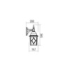 Immagine di Applique Da Esterno Classica Bianco Oro Verso Il Basso IP44 E27 Melton Smarter