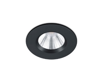 Immagine di Faretto Nero per Esterno Led da Incasso Rotondo Zagros Ø8,5 cm IP65 Trio Lighting