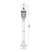 Immagine di Lampione Classico Da Giardino Lanterna Bianca Oro 99 cm IP44 E27 Melton Smarter