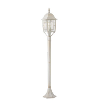 Immagine di Lampione Classico Da Giardino Lanterna Bianca Oro 99 cm IP44 E27 Melton Smarter