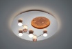 Picture of Plafoniera Effetto Pianeti Retroilluminazione Led Switch Dimmer CCT Zodiac Alluminio e Caffè Trio Lighting