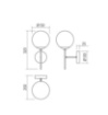 Immagine di Applique Globo Sfera Vetro Ambra Mundi Champagne Smarter Lighting