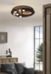 Immagine di Plafoniera Nero e Caffè Effetto Luna e Pianeti Led Antiabbagliamento Switch Dimmer CCT Zodiac Trio Lighting 