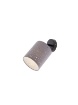 Immagine di Applique Spot Moderna Orientabile Nera Con Paralume Grigio Nigra Smarter