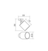 Immagine di Applique Spot Moderna Orientabile Nera Con Paralume Grigio Nigra Smarter