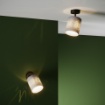 Immagine di Applique Spot Moderna Orientabile Nera Con Paralume Grigio Nigra Smarter