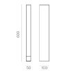 Immagine di Lampioncino Per Esterno Squadrato 60cm Antracite Led 6w 3000k Adhara IP65 ACB