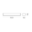 Immagine di Lampada Da Specchio Lineare Led 18w CCT Aldo Cromo 53 cm IP44 ACB