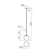 Immagine di Lampadario Da Comodino Oro Con Sfera Bianca Pendente 15 cm Niva Smarter