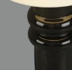 Immagine di Lume Da Tavolo Almeria 1xE27 Base Ceramica Nera e Paralume Bianco Ø40 cm ACB 