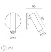 Immagine di Applique Faretto Led Da Incasso Orientabile Atria Bronzo ACB