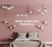 Immagine di Applique Da Parete Nero Oro Per Salotto 2 Luci Sfere Bianche Essential Smarter