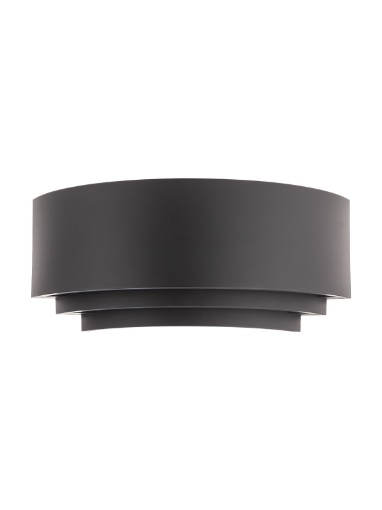 Immagine di Applique Moderna Fascia Nera Plastica Luce Sopra e Sotto Peg Smarter
