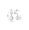 Immagine di Applique Moderna Braccio Curvo Nero Coppa Vetro Fume E27 Pierce Smarter