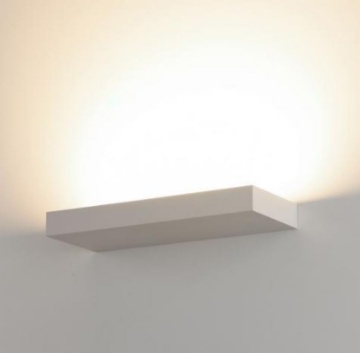 Immagine di Applique Rettangolare Bianca Monoemissione Led Decorativo Brick L 38cm ACB 