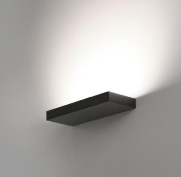 Immagine di Applique Rettangolare Monoemissione Led 38w Brick Nero ACB 