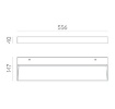 Immagine di Applique Bianca Rettangolare Led Verso Su Brick L 55,6 ACB