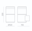 Immagine di Applique Led Cilindro Antracite per Esterno Brisk IP65 ACB