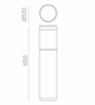 Immagine di Lampioncino Led Cilindro Antracite per Esterno 12w 3000k Brisk IP65 ACB