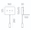 Immagine di Applique Nera Con Mensola per Camera da Letto Spot Led 3000k Usb Calma ACB