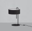 Immagine di Lampada da Tavolo Nera 53 cm Con Paralume Cotone Clip ACB