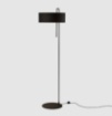 Immagine di Piantana Nera Soggiorno 150 cm Clip Paralume Rotondo Cotone ACB