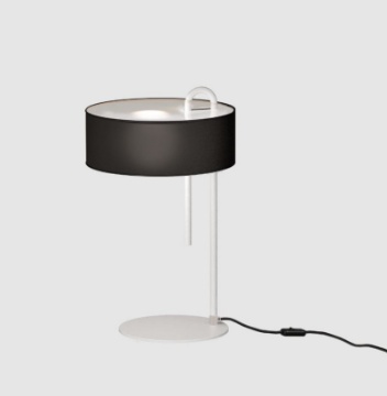 Immagine di Lume Moderno Bianco con Paralume Nero 1xE27 Clip ACB