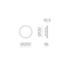 Immagine di Applique Decorativa Nera Combo Led Switch 2700/3000k Ø20 cm IP65 ACB
