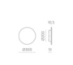Immagine di Applique Decorativa Bianca Combo Ø30 cm Led Switch 11w IP65 ACB 