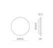 Immagine di Applique Oro Rotonda Combo Ø45 cm Led 15w Slide Switch IP65 ACB