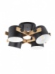 Immagine di Plafoniera Legno Metallo Nero Industrial 4 Luci Orientabili E27 Pooh Smarter