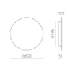 Immagine di Applique Oro Combo Ø60 cm Led Luce Indiretta Slide Switch IP65 ACB 