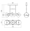 Immagine di Lampadario 3 Luci Orientabili Per Tavolo Industrial Legno Metallo Nero Pooh Smarter