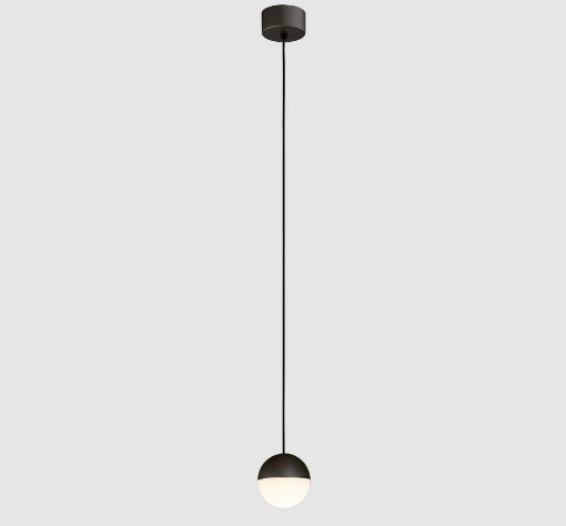 Immagine di Sospensione Comodino Custo Nero Sfera Led 5w Luce Calda ACB